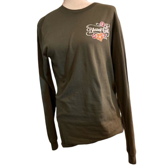 Blessed Girl "Let All That You Do Be Done In Love" Tee, Olive Green, Size Small - Picture 3 of 4
